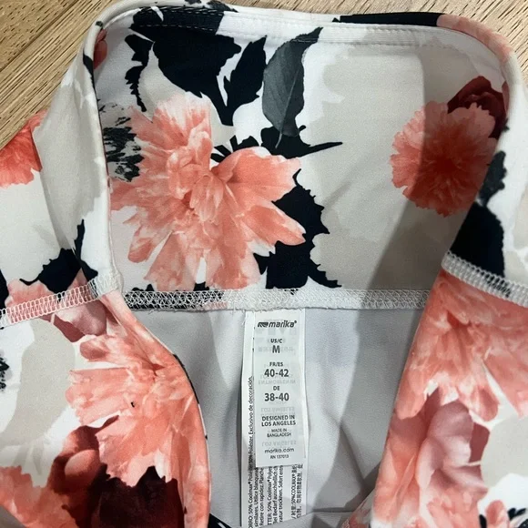 Marika Floral Leggings - Pink, Black, and White - Picture 3 of 4